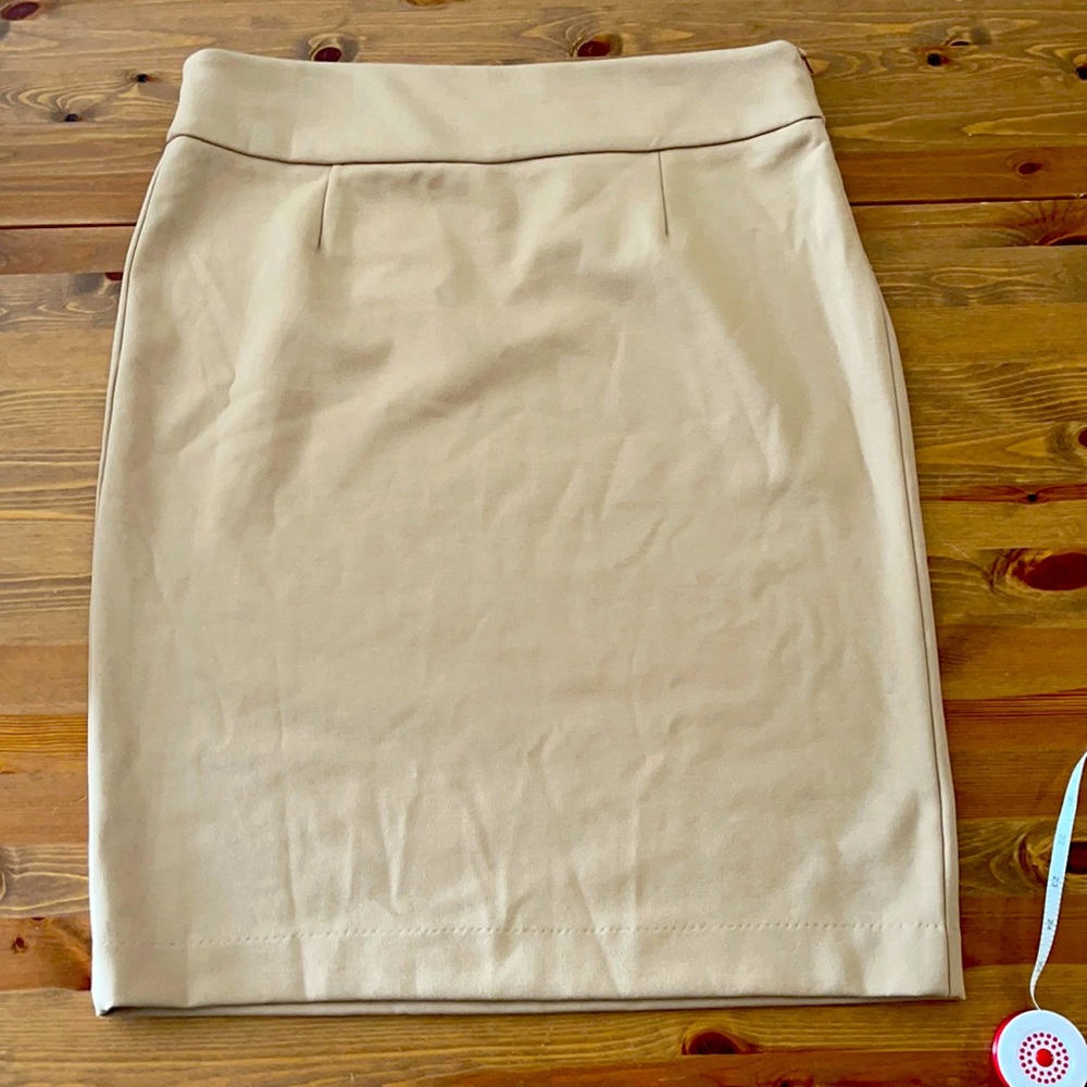 Premise Studio Stretch Pencil Skirt Camel